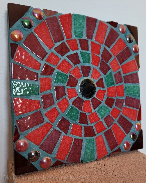 Carré rouge et vert