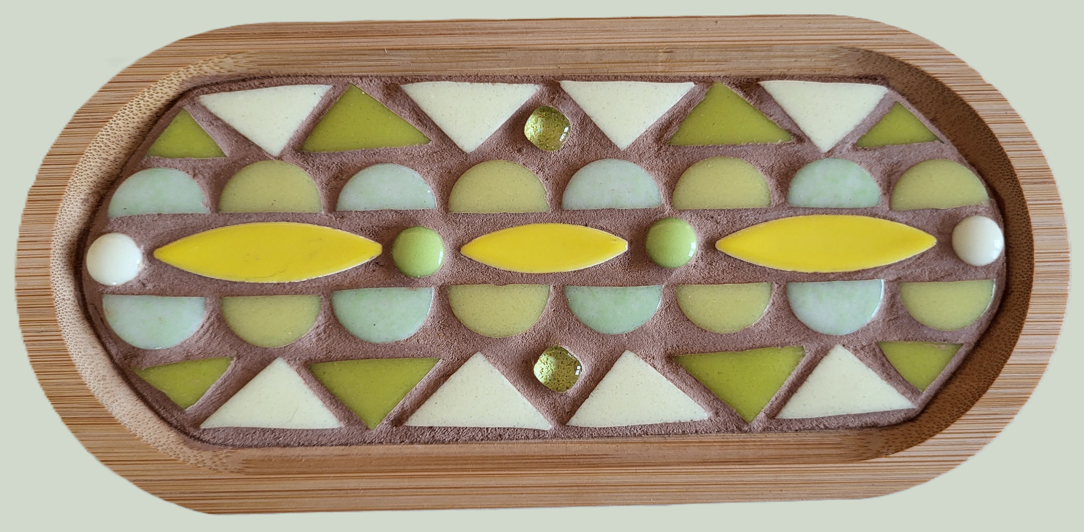 Mini plateau jaune et vert