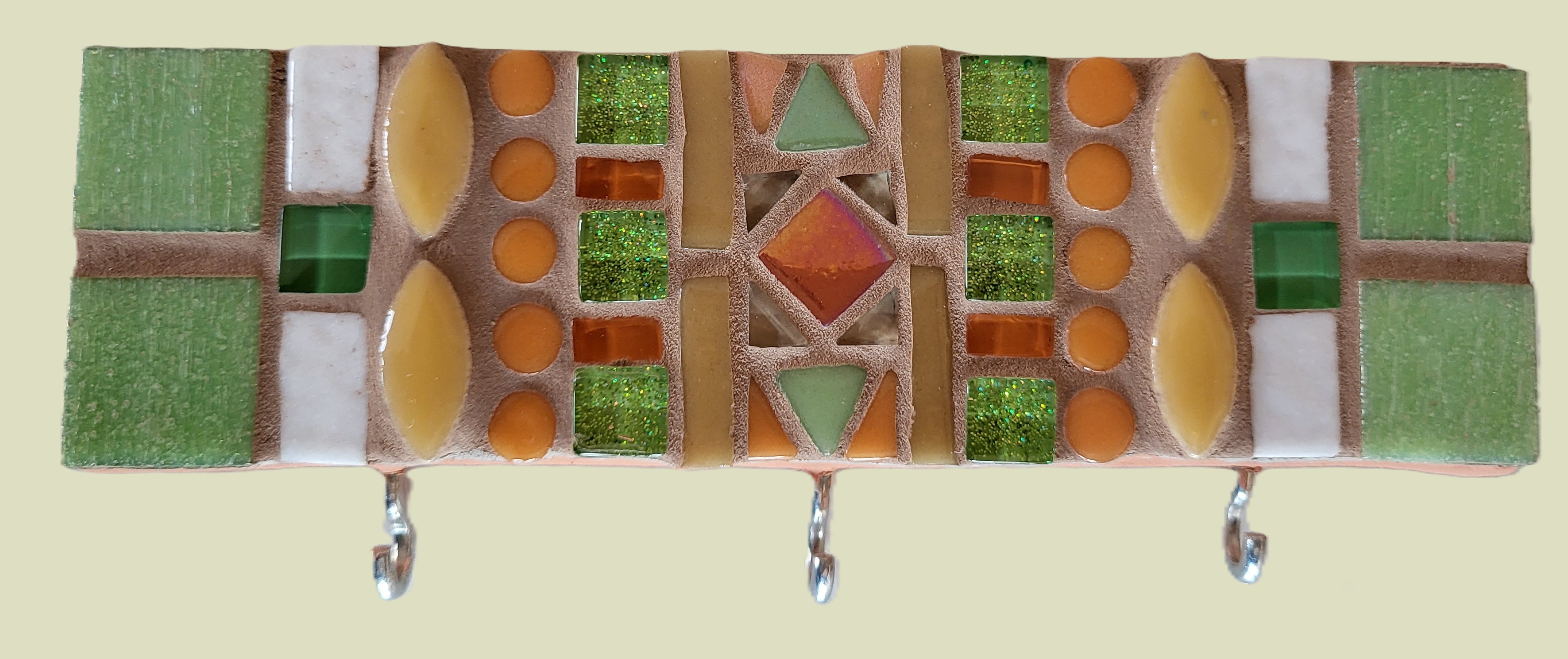 Accroche torchon orange et vert