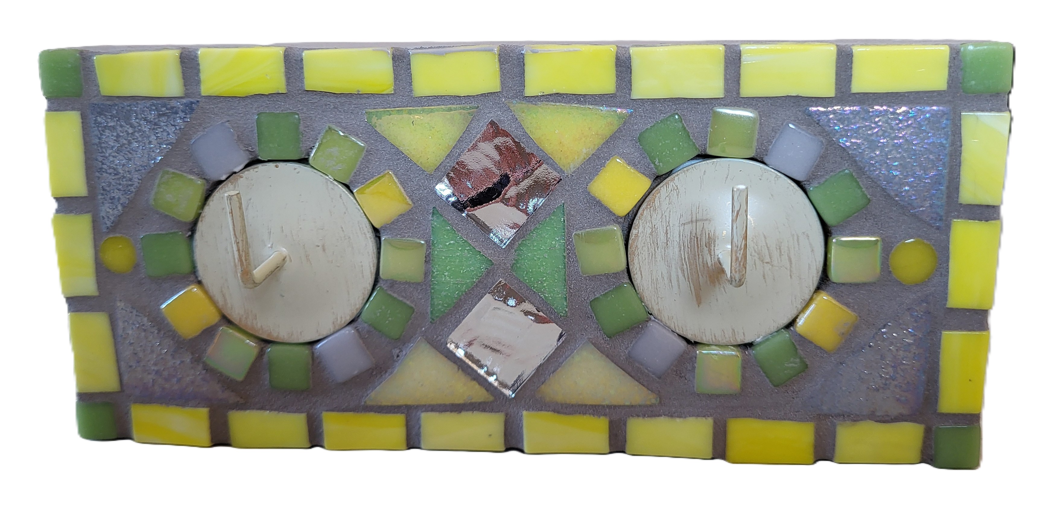 Accroche torchon jaune et vert