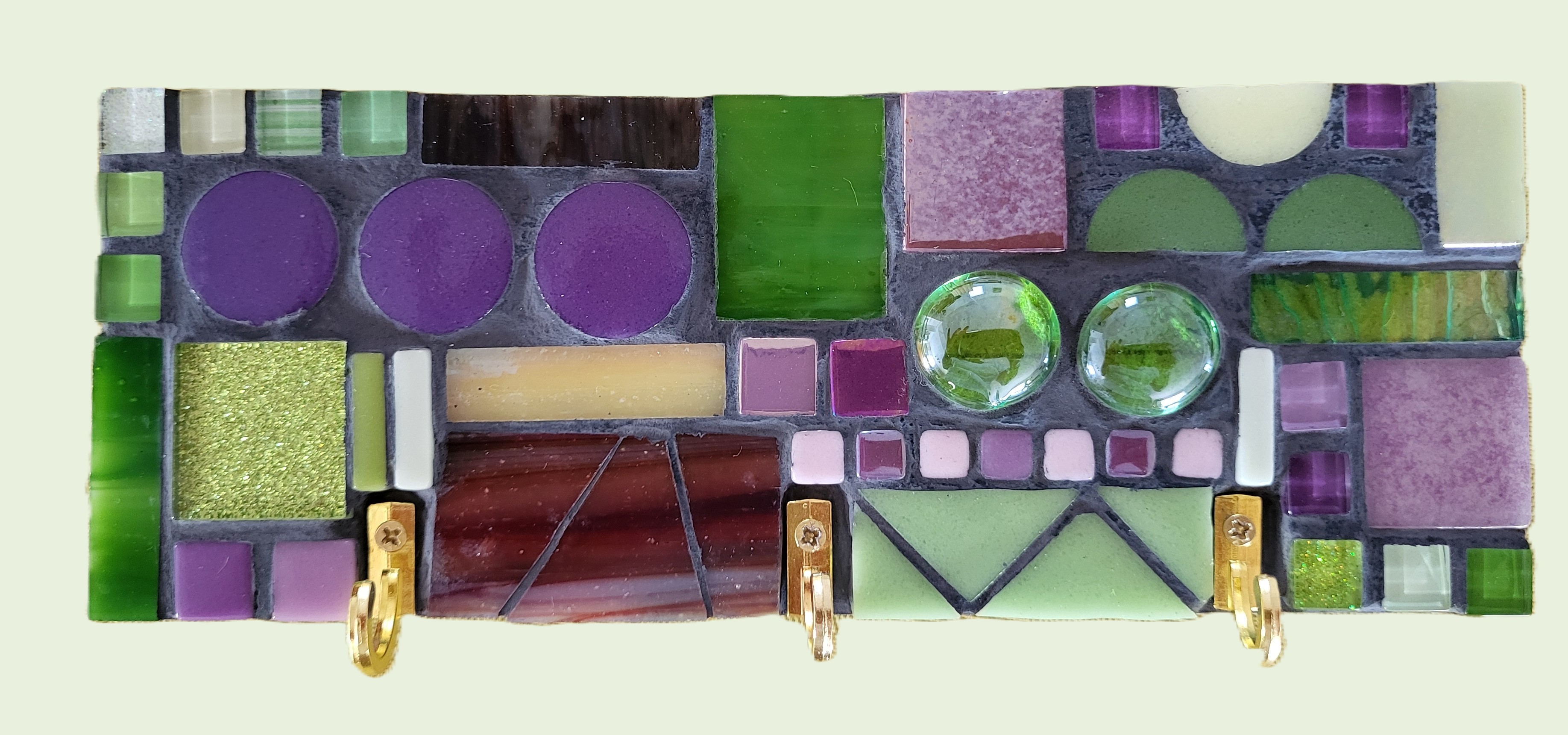 Accroche torchon vert et violet